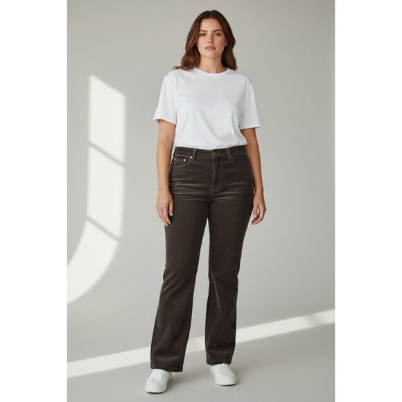 Talbots Signature Boot Brown Corduroy Bootcut Pants Size 12 (34x30) - Picture 3 of 5